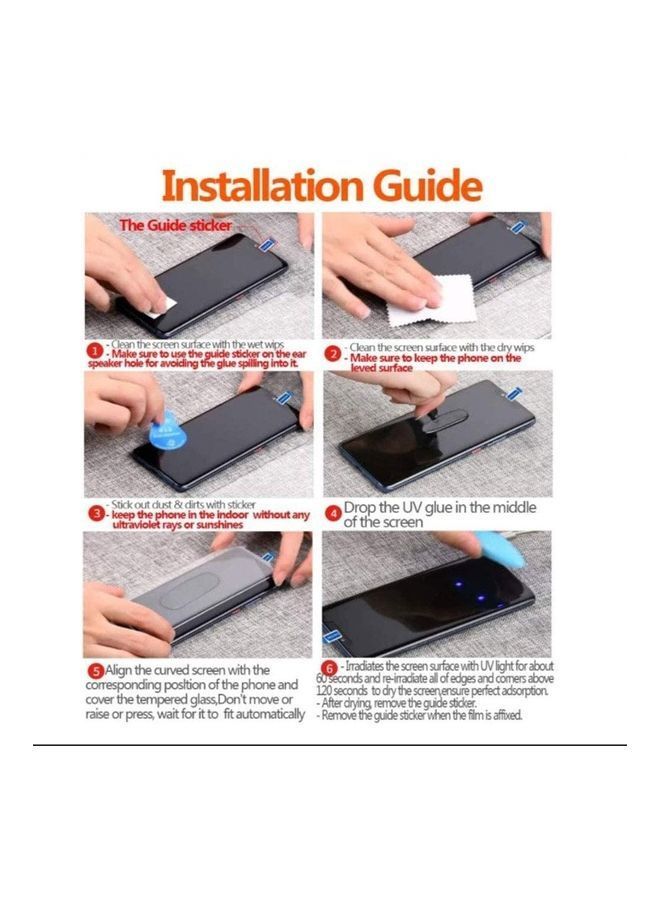 NIBEMINENT UV Full Liquid Tempered Glass For Samsung Galaxy Note 20 Ultra Clear - Image 4