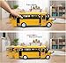 Lynkaye 9 Yellow Bus Model for Teaching SuppliesLarge Pull Back Alloy Diecast Metal Bus Model with Openable Doors and Get onOff Sound for GiftCake TopperHome Decor - Image 2