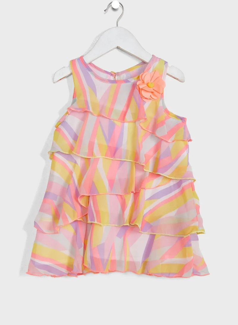 Nautinati Printed Layered A-Line Dress