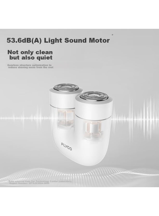 Flyco Palm U Electric Shaver For Men, Compact And Portable Mini Birthday Qixi Festival Gift For Boyfriend, Husband, Father U1-xingyun White - Image 5