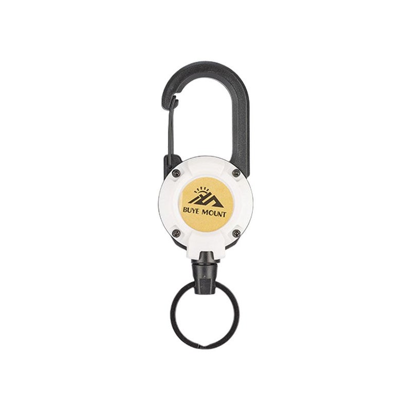 Outdoor camping easy-open retractable buckle steel wire rope multi-functional key ring camping lure rebound anti-loss rope - Image 2