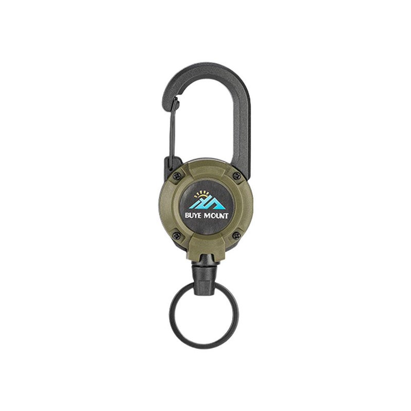 Outdoor camping easy-open retractable buckle steel wire rope multi-functional key ring camping lure rebound anti-loss rope - Image 4
