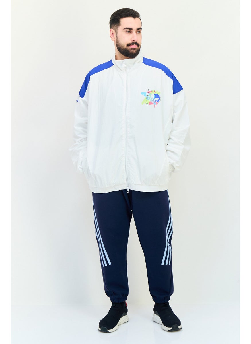 adidas Originals Men Sportswear Fit Full Zipper Training Jackets, White  - Image 4