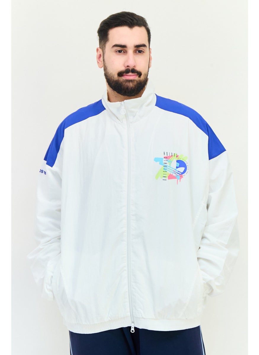 adidas Originals Men Sportswear Fit Full Zipper Training Jackets, White  - Image 1