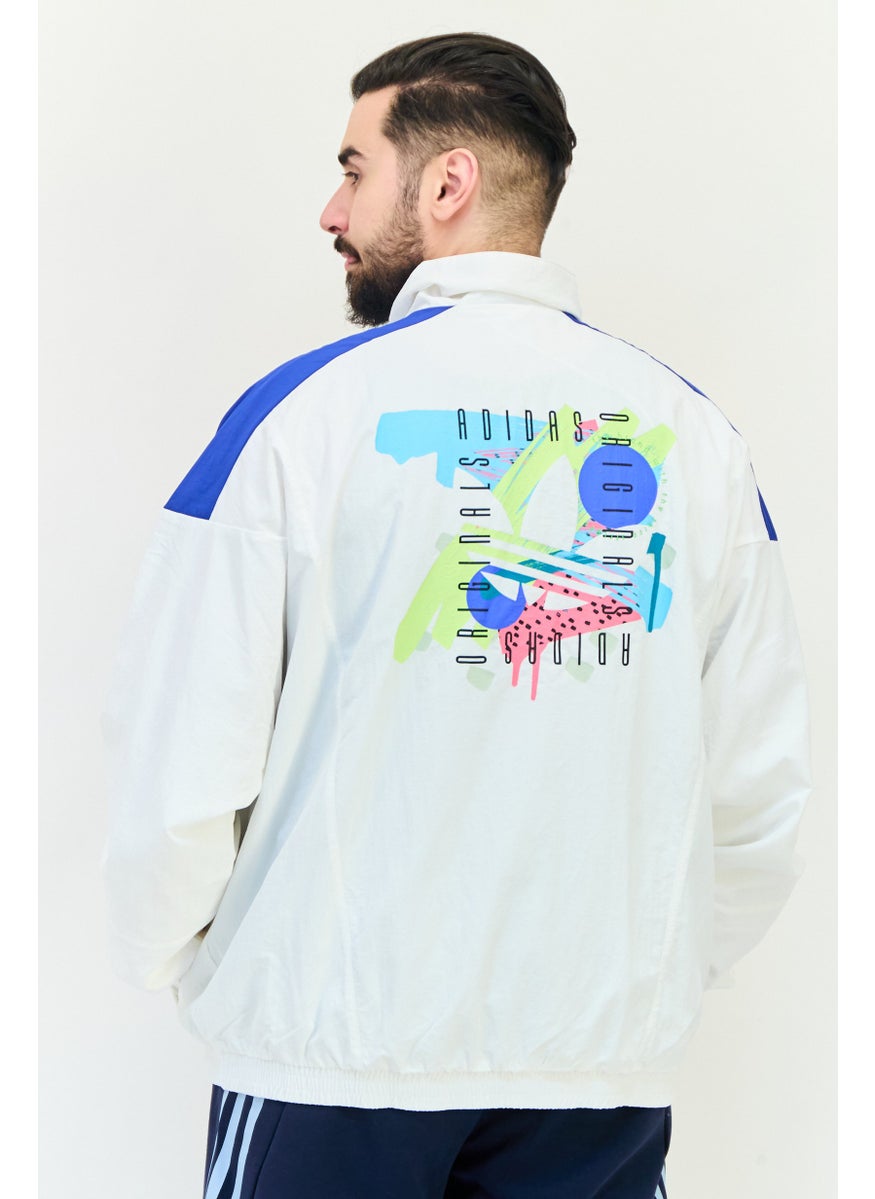 adidas Originals Men Sportswear Fit Full Zipper Training Jackets, White  - Image 3