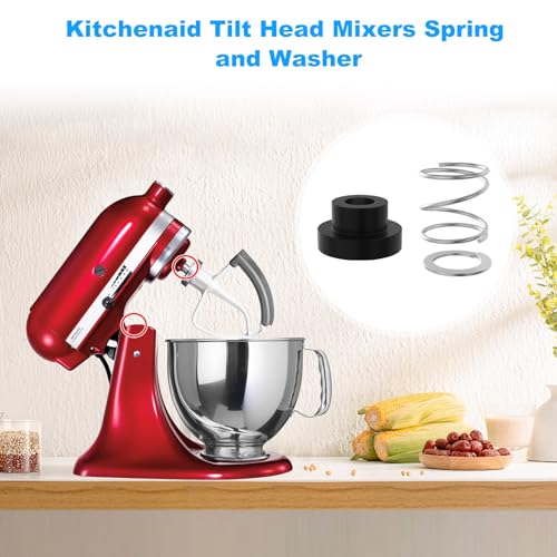 Kscjdg Mixer Spring and Washer for KitchenAid Mixer Parts-KitchenAid Tilt Head Mixers Spring and Washer, Rubber Washer - Image 4