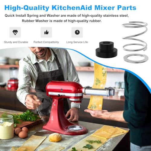 Kscjdg Mixer Spring and Washer for KitchenAid Mixer Parts-KitchenAid Tilt Head Mixers Spring and Washer, Rubber Washer - Image 5