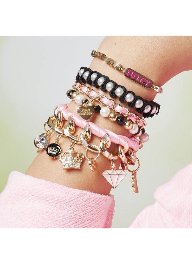 Make It Real Make It Real: Juicy Coture Chains & Charms, DIY Bracelet Kit, Includes 12 Juicy Coture Charms, Makes Up to 5 Bracelets, Helps Young Girls Develop Fine Motor & Visual Skills, for Ages 8 and up  - Image 3