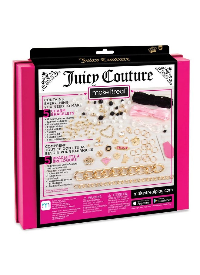 Make It Real Make It Real: Juicy Coture Chains & Charms, DIY Bracelet Kit, Includes 12 Juicy Coture Charms, Makes Up to 5 Bracelets, Helps Young Girls Develop Fine Motor & Visual Skills, for Ages 8 and up  - Image 2
