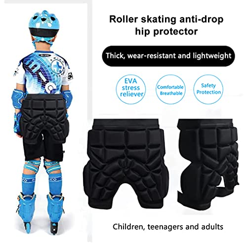 Proberos® Children Sports Butt Pad Ski Snow Boarding Skate Hip Protective Padded Hip Protection Pads for Roller Skating Beginner-Black - Image 5