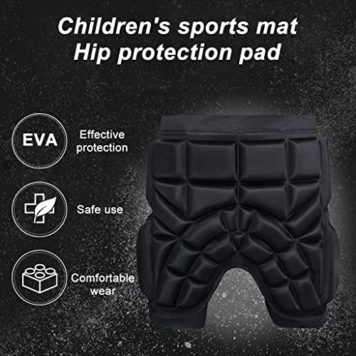 Proberos® Children Sports Butt Pad Ski Snow Boarding Skate Hip Protective Padded Hip Protection Pads for Roller Skating Beginner-Black - Image 2