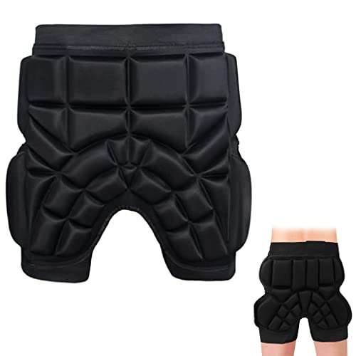 Proberos® Children Sports Butt Pad Ski Snow Boarding Skate Hip Protective Padded Hip Protection Pads for Roller Skating Beginner-Black - Image 1