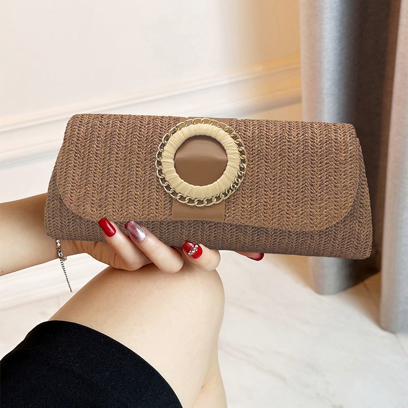 2025 Spring New Women'S Straw Evening Bag Beach Bag Crossbody Bag Summer Daily Leisure - Image 5