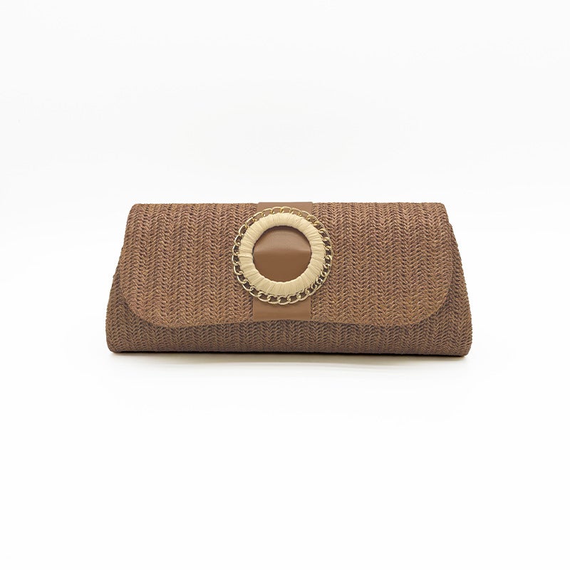 2025 Spring New Women'S Straw Evening Bag Beach Bag Crossbody Bag Summer Daily Leisure - Image 1