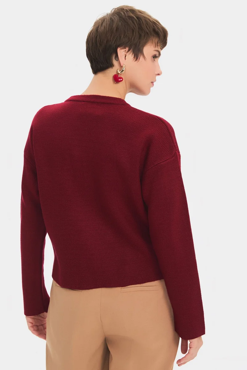 JUNE Women's Pocket Gold Button Detailed Knitwear Cardigan