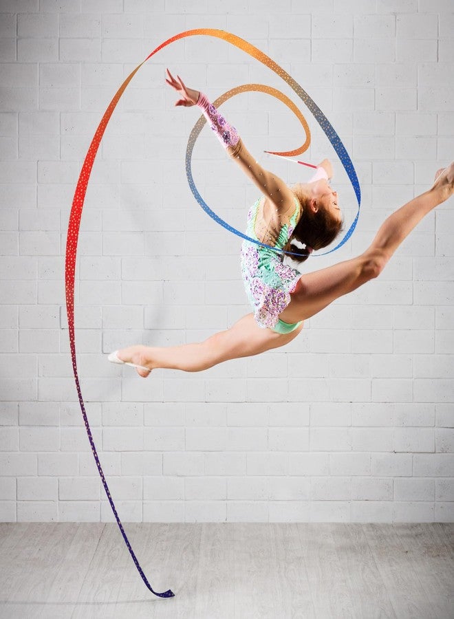 Yilloog 50 Pcs Ribbon Dancing Wands Party Favors, 78.7 Inch Artistic Gymnastics Ribbon Streamers Twirling Wands, Rainbow Birthday Decorations(Double-Sided Color,Star Style) - Image 5