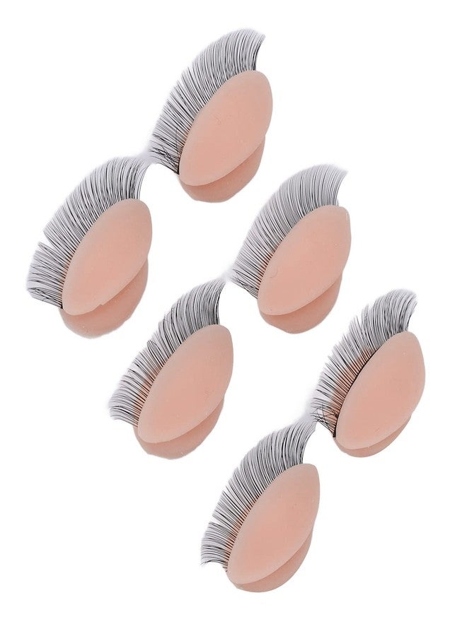 Chazcool 3 Pairs Replaced Eyelids Silicone Double Eyelashes, Lash Practice Eyelids Replacement Eyelids, Soft-Touch Makeup Practice Face Lash Extension Supplies for Lash Extension Practice(Pink) - Image 2