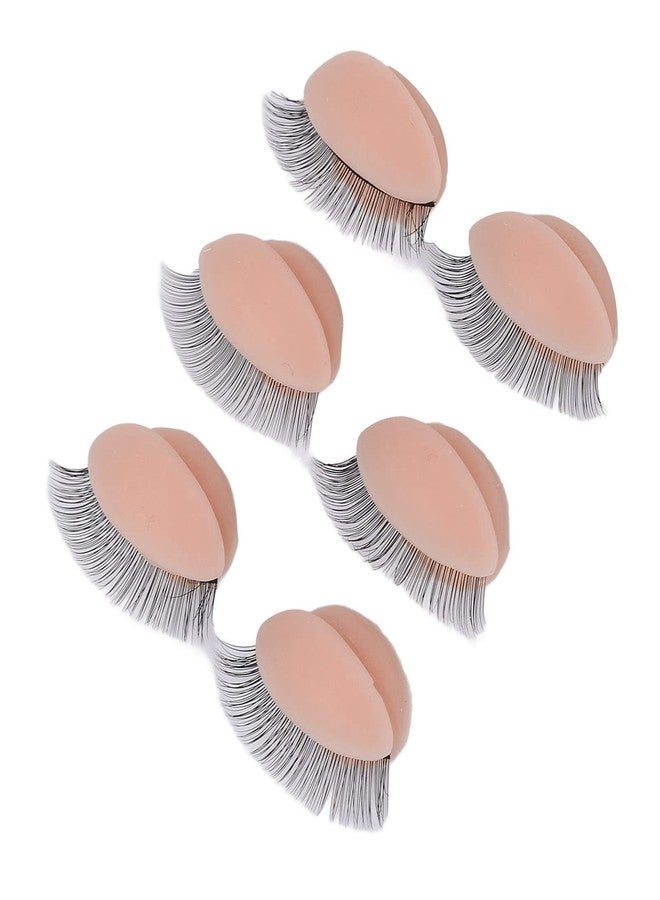 Chazcool 3 Pairs Replaced Eyelids Silicone Double Eyelashes, Lash Practice Eyelids Replacement Eyelids, Soft-Touch Makeup Practice Face Lash Extension Supplies for Lash Extension Practice(Pink) - Image 1