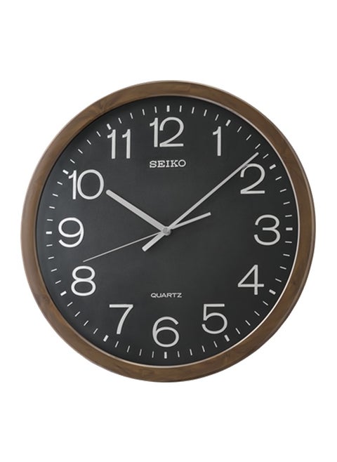 QXA806A Analog Wall Clock - Black/Brown Dial