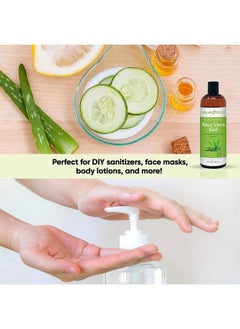 Sky Organics Aloe Vera Gel (8Oz X 3 Pack) All Natural Ultra Hydrating Skin Cooling Aloe Gel Nonsticky Relief Of Sunburns Razor Burns Bug Bites Hair Conditioner & Gel Cold Pressed Made In Usa  - Image 4