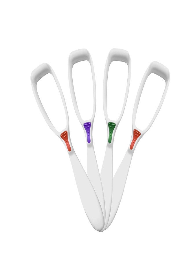 Nurpi Plastic Premium Tongue Cleaner for Adults and Kids Fights Bad Breath Oral Health Care Tool, Easy to Use Travel Friendly- Pack of 4 - Image 3