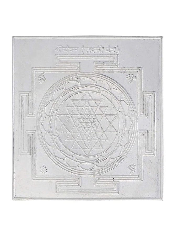 DHRUVS COLLECTION 925 Pure Silver Shree Yantra Hindu Vedic Symbol for Wealth & Prosperity - 1 Gram - Image 1