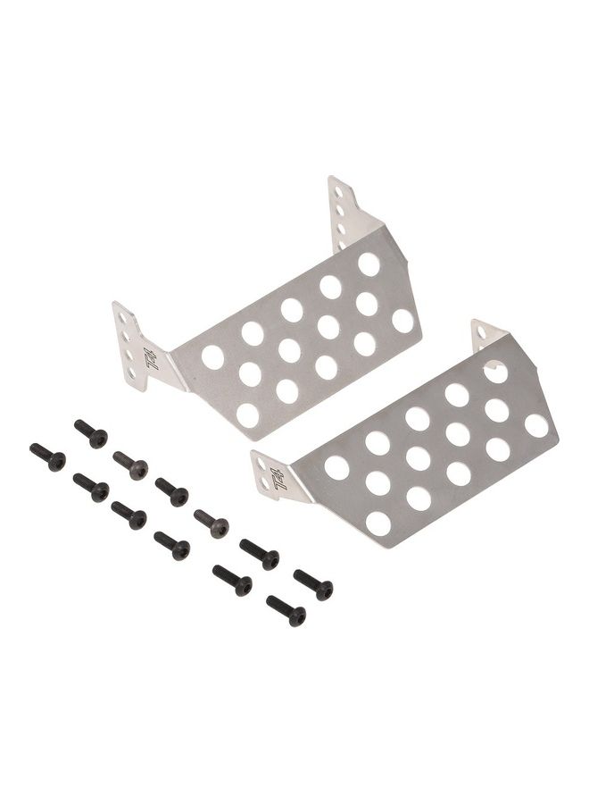 NIBEMINENT Front And Rear Stainless Steel Chassis Protector Board For 1/10 Traxxas TRX-4 RC Rock Crawler Car - Image 2