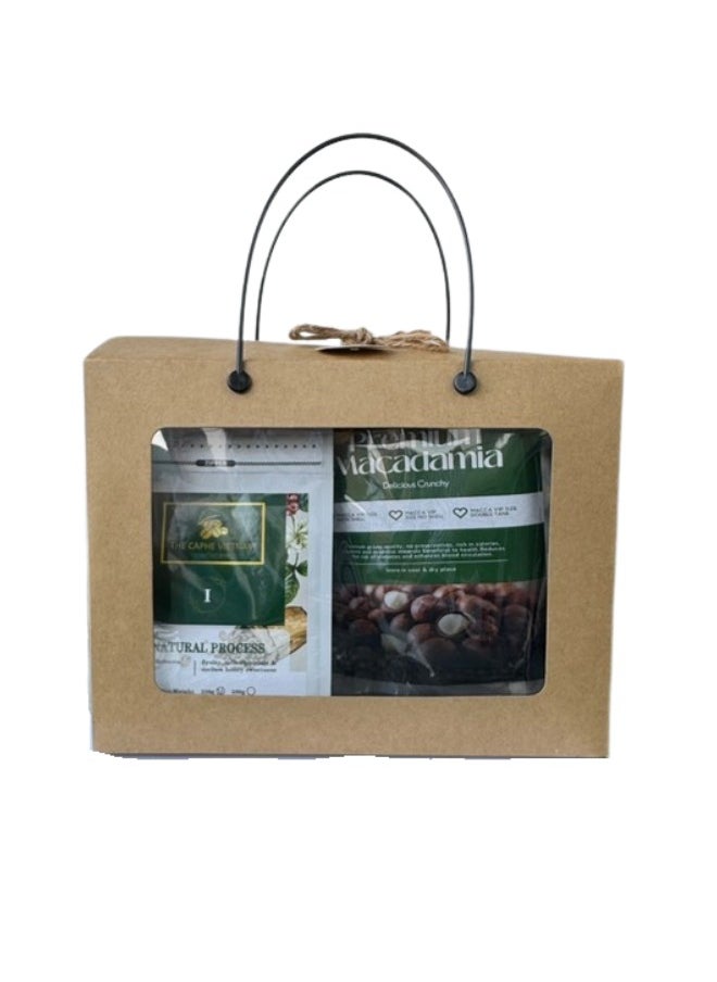 The Caphe Vietnam Combo - Natural Process Whole Bean Coffee 500g | Premium Macadamia Nuts VIP Size 500g - Pack Of 2  - Image 2