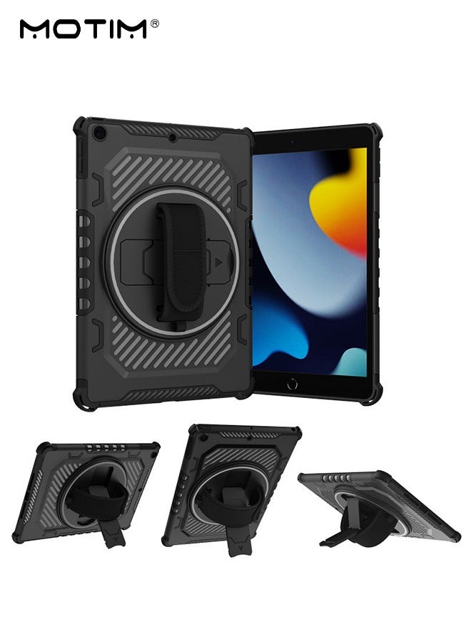 Motim iPad 11th(A16)2025 Gen/ipad10th 2022 Gen 10.9" Rotating Case with Pencil Holder and Hand Strap, Smart iPad Case with 360° Rotating Stand Handle Cover, Heavy Duty Hybrid Shockproof Protective Back Cover, Auto Wake/Sleep - Image 1