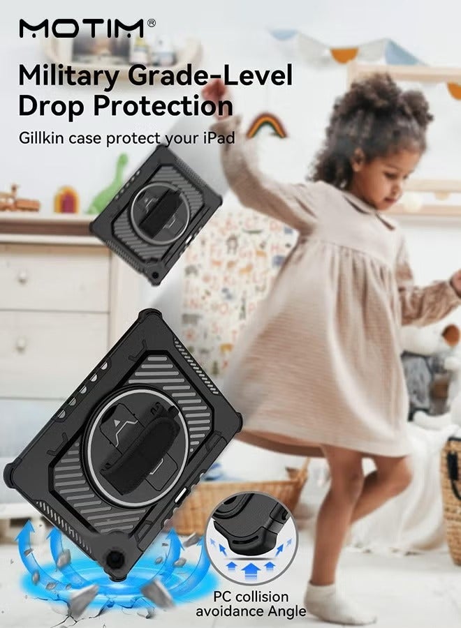 Motim iPad 11th(A16)2025 Gen/ipad10th 2022 Gen 10.9" Rotating Case with Pencil Holder and Hand Strap, Smart iPad Case with 360° Rotating Stand Handle Cover, Heavy Duty Hybrid Shockproof Protective Back Cover, Auto Wake/Sleep - Image 5