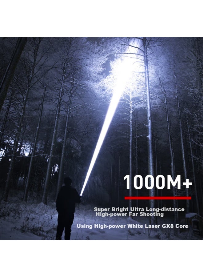 Little Savage Xiaoyeren Flashlight, High-intensity Ultra-bright White Laser, Long-range Outdoor Patrol, Self-defense, Ultra-long Battery Life, Rechargeable, Small Searchlight - Image 3