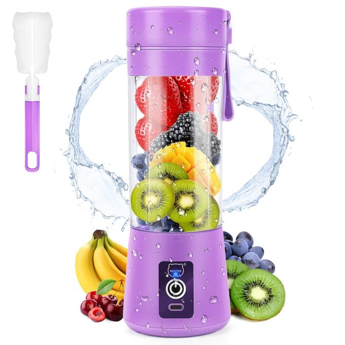 PORTABLE BLENDER PERSONAL MINI JUICE USB RCHARGEABLE JUICER CUP WITH SIX BLADES IN 3D SMOOTHIE BLENDER HOMEOFFICEOUTDOORS