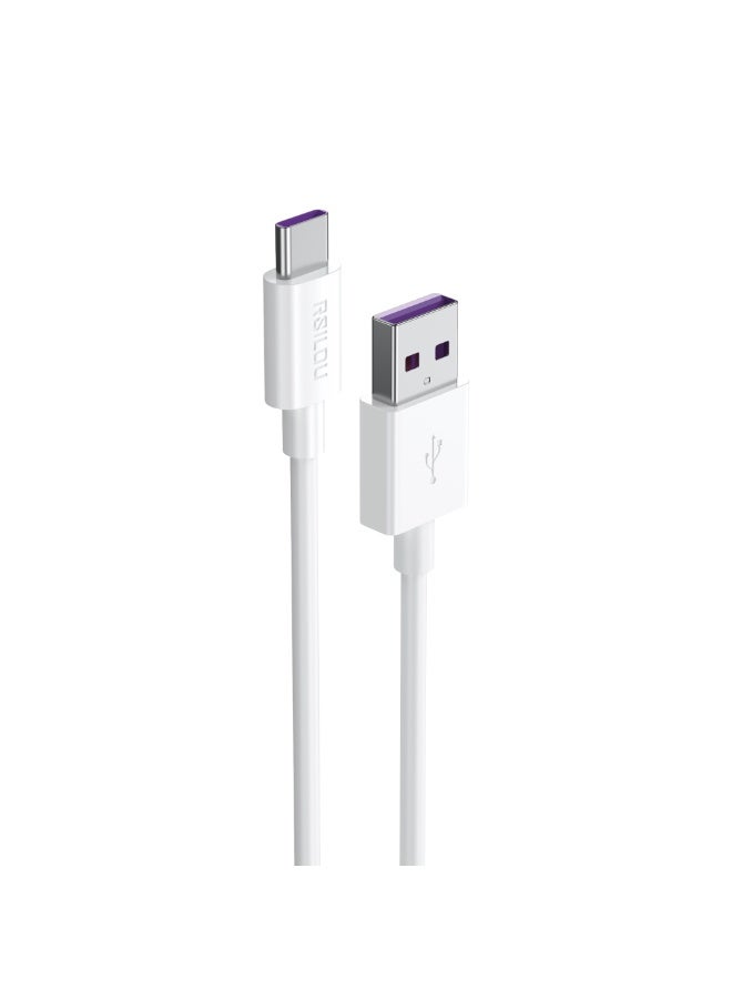 RSILOU-R2009 USB-A to Type-C Fast Charging Data Cable – 100cm, Tangle-Free, High-Speed Charging & Data Transfer - Image 2