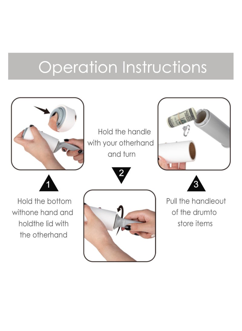 SYOSI - Hidden Lint Roller Safe for Money and Jewelry | Secret Travel Diversion Storage | Concealed Compartment for Valuables | Functional Hidden Safe Roller for Home, Office, and On-the-Go Use - Image 1