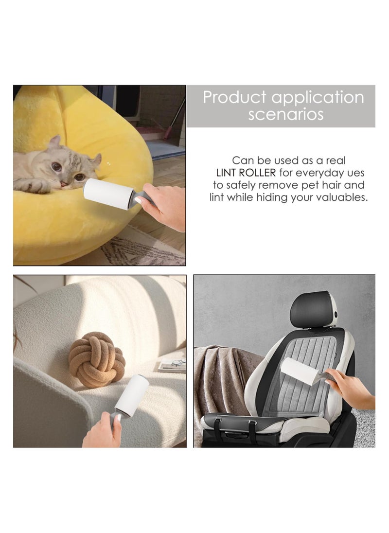 SYOSI - Hidden Lint Roller Safe for Money and Jewelry | Secret Travel Diversion Storage | Concealed Compartment for Valuables | Functional Hidden Safe Roller for Home, Office, and On-the-Go Use - Image 1