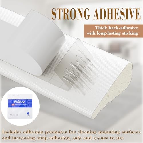 KAYLEINSTER 9.8 Ft Weather Stripping Door Seal Strip,Adhesive Foam Window Insulation Weather Strip for Winter,Soundproofing Weatherstripping for Door Frame Seal,Wedge Window Draft Stopper Gap Filler,White - Image 4