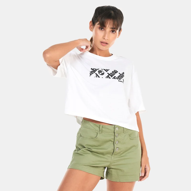 Timberland Women's Logo Pack Cropped T-Shirt