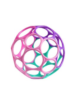 Bright Starts Bright Starts Oball Easy Grasp Classic Ball Infant Toy in Pink/Purple, Age Newborn and up. 4 Inches  - Image 1