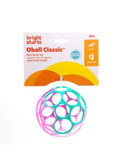 Bright Starts Bright Starts Oball Easy Grasp Classic Ball Infant Toy in Pink/Purple, Age Newborn and up. 4 Inches  - Image 4