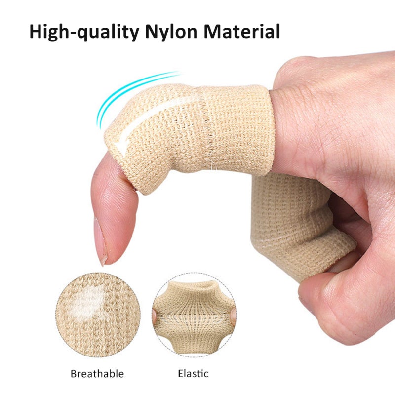 Finger Sleeves: 10pcs Black Nylon - Breathable Elastic Comfortable Finger Covers for Basketball Volleyball Tennis Daily Work Joint Pain Relief - Image 5