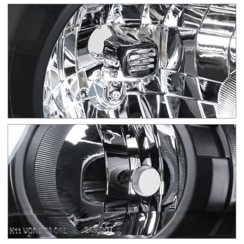M-AUTO OE Style Driver & Passenger Side Head Lamps Compatible with 2007-2013 Toyota Tundra/08-17 Sequoia, Left & Right Headlamp Assembly with Black Housing Clear Corner - Image 4