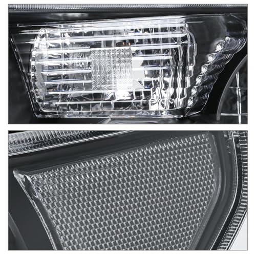 M-AUTO OE Style Driver & Passenger Side Head Lamps Compatible with 2007-2013 Toyota Tundra/08-17 Sequoia, Left & Right Headlamp Assembly with Black Housing Clear Corner - Image 5