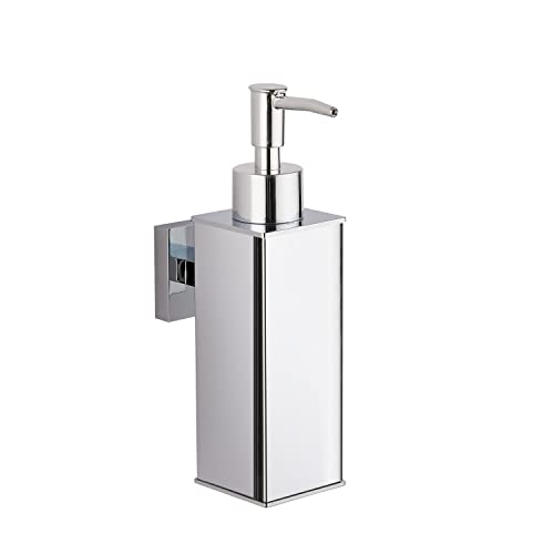 BGL Hand Soap Dispenser Stainless Steel 304 Wall Mount Chrome Soap Dispenser Holder for Bathroom Chrome Square - Image 1