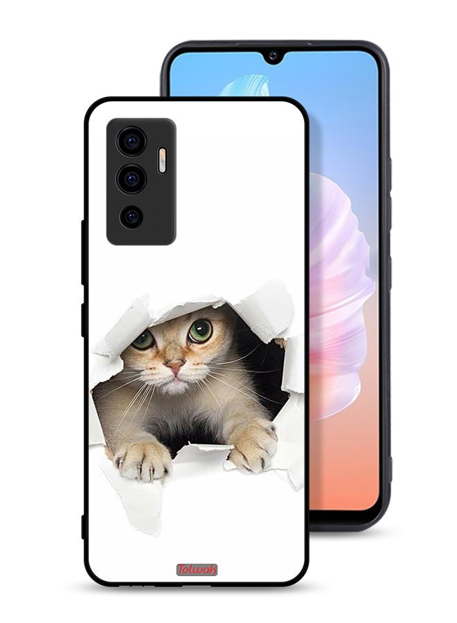 Tolwak Vivo V23e Protective Case Cover Cat Appearing - Image 1