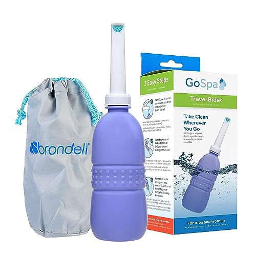 Brondell GoSpa Travel Bidet GS-70 Easy-to-use Portable Bidet with Convenient Nozzle Storage, Travel Bag, 400 ml Capacity, and Angled Nozzle Spray - Image 1