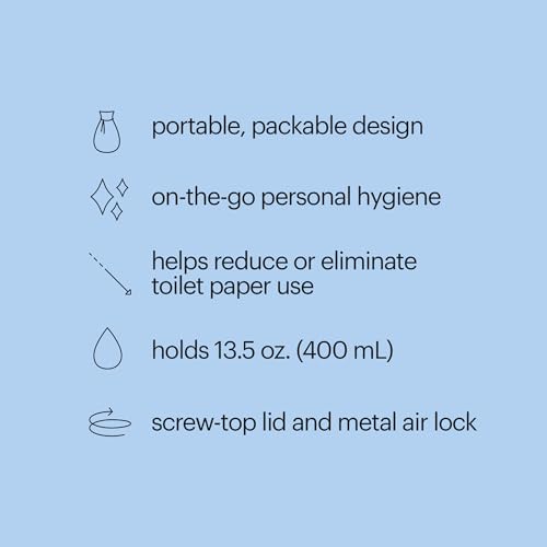 Brondell GoSpa Travel Bidet GS-70 Easy-to-use Portable Bidet with Convenient Nozzle Storage, Travel Bag, 400 ml Capacity, and Angled Nozzle Spray - Image 3
