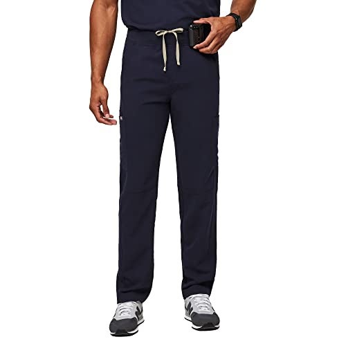 FIGS Axim Cargo Scrub Pants for Men – Navy Blue, L - Image 1