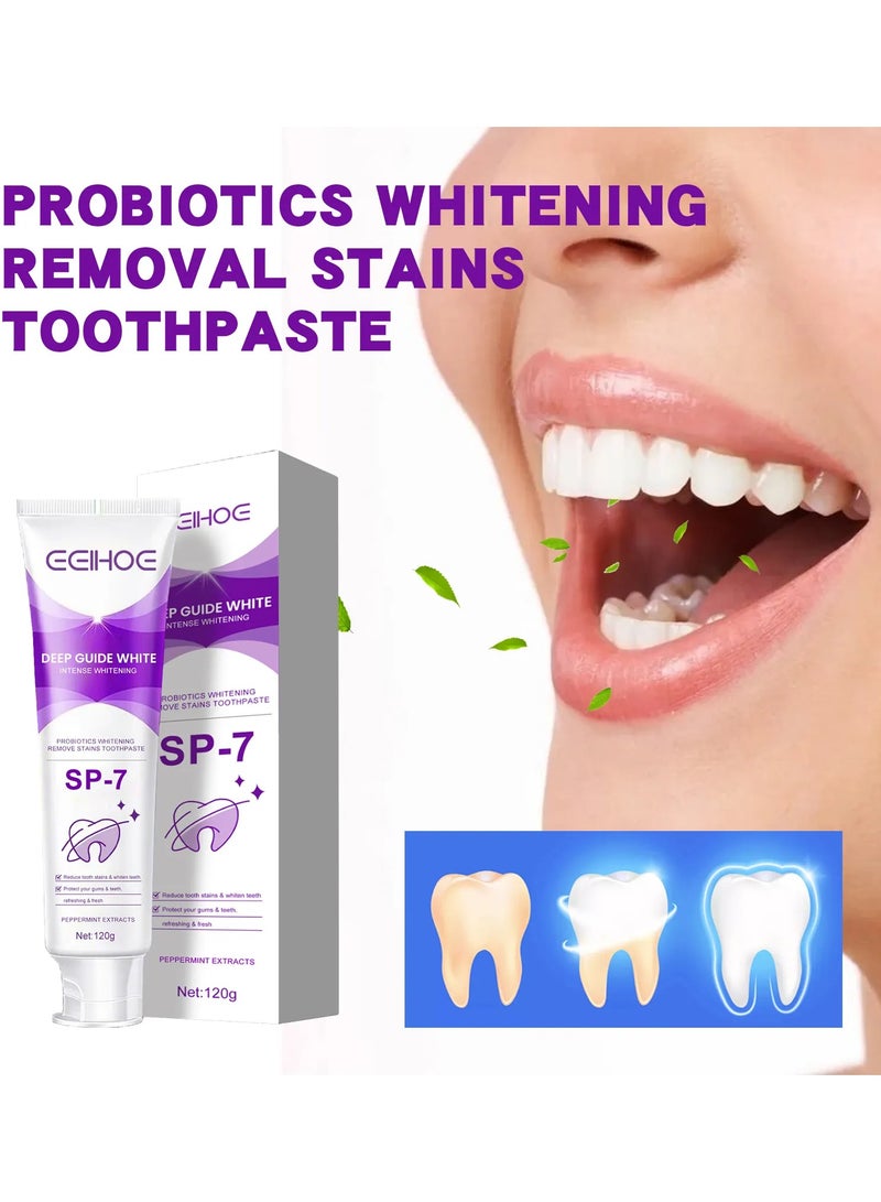 EELHOE Probiotic Deep Cleaning Toothpaste SP-7, Fresh Breath Peppermint Flavor, Ideal For Home & Travel - Image 3