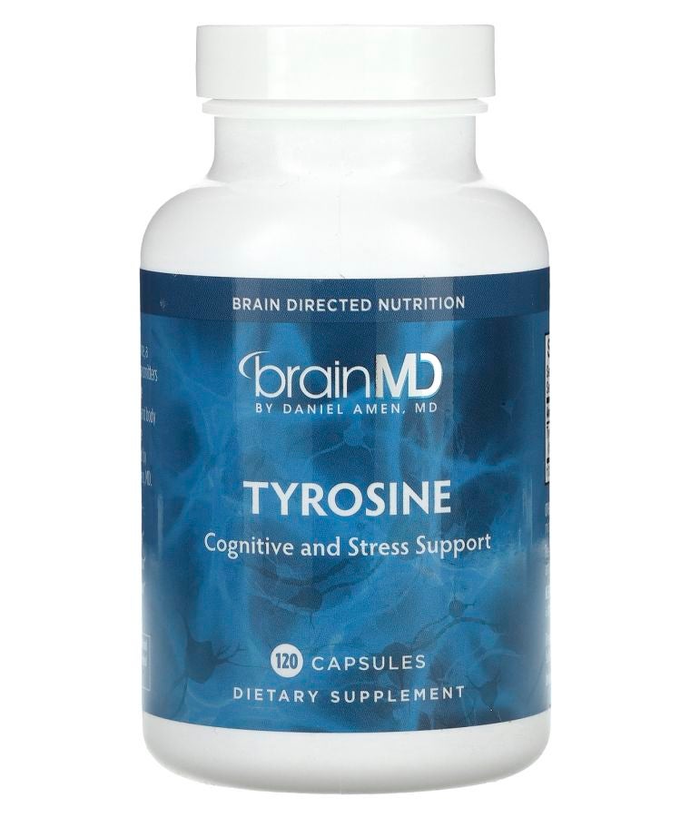 BRAINMD Tyrosine 120 Capsules (500 mg per Capsule)