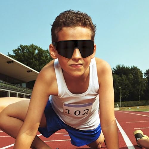 FEISEDY Kids Sunglasses Youth Baseball Sun Glasses, UV400 Sports Teens Cycling Shades for Boys Girls Age 8-16 B0048 - Image 2